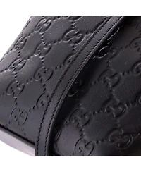 Pre-Owned Gucci Nano Gg Emblem Bucket Bag Gg Debossed Leather