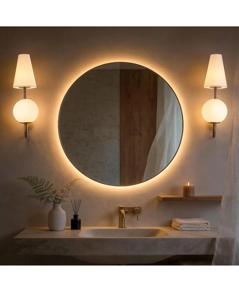 Tribesigns Double-Headed Wall Sconce, Elegant Wall Lamp with Milky Glass Shade, Metal Wall Light Fixtures