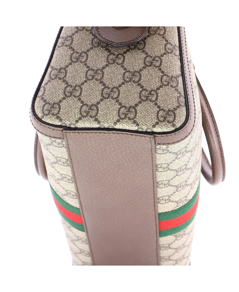 Pre-Owned Gucci Medium Ophidia Boston Bag Gg Coated Canvas