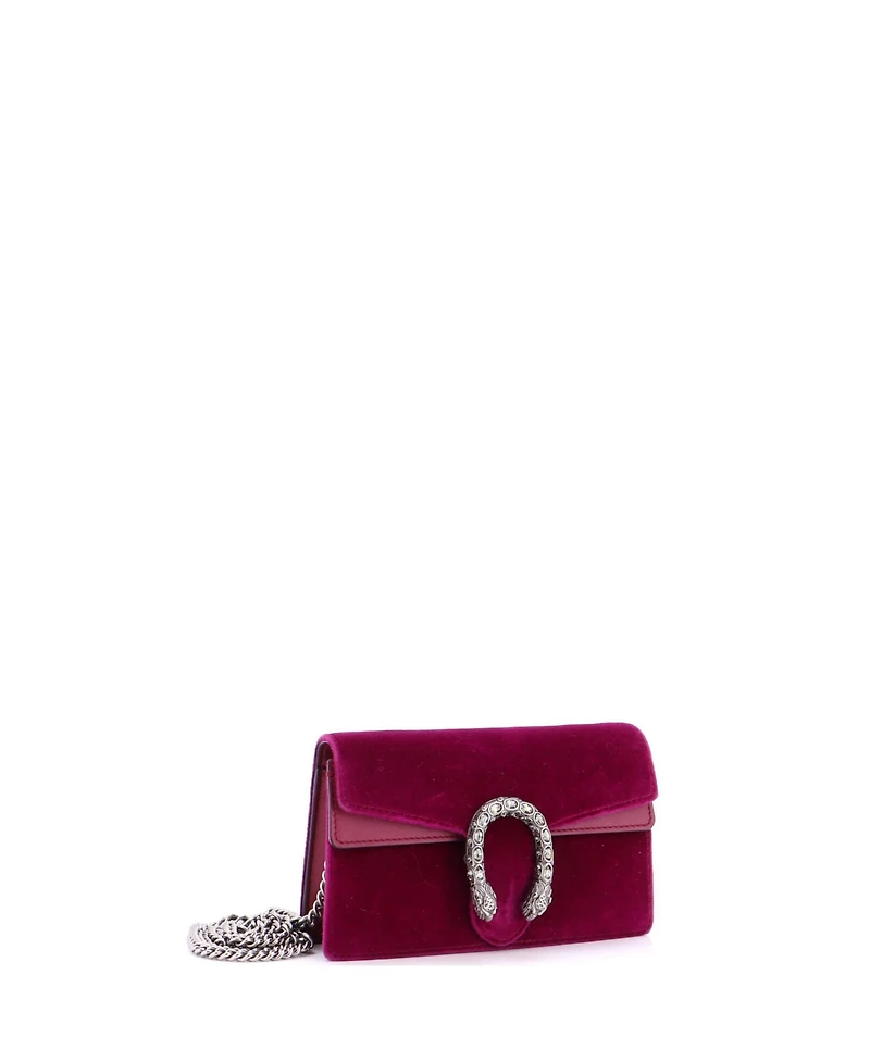 Pre-Owned Gucci Super Mini Dionysus Bag Velvet