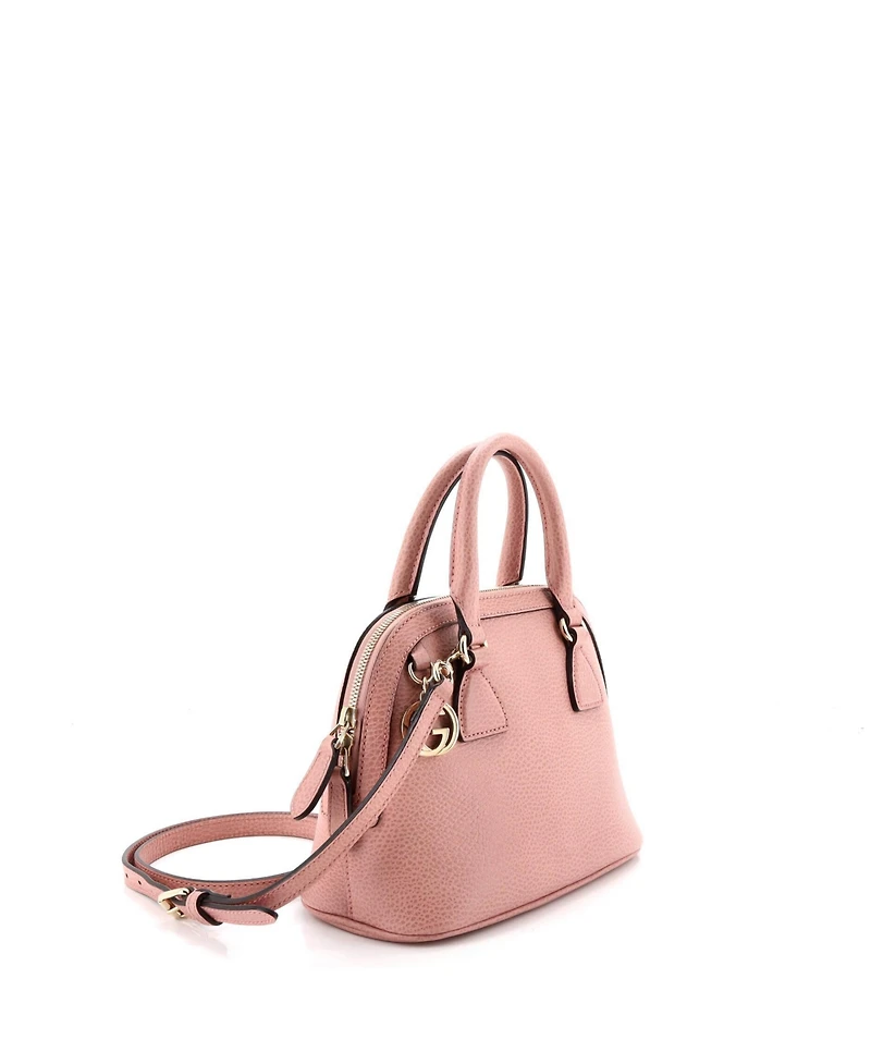 Pre-Owned Gucci Mini Convertible Dome Satchel Leather