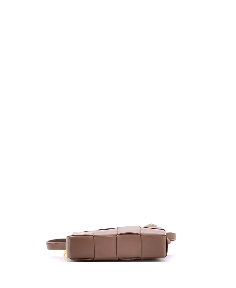 Pre-Owned Bottega Veneta Small Brick Cassette Shoulder Bag Maxi Intrecciato Leather