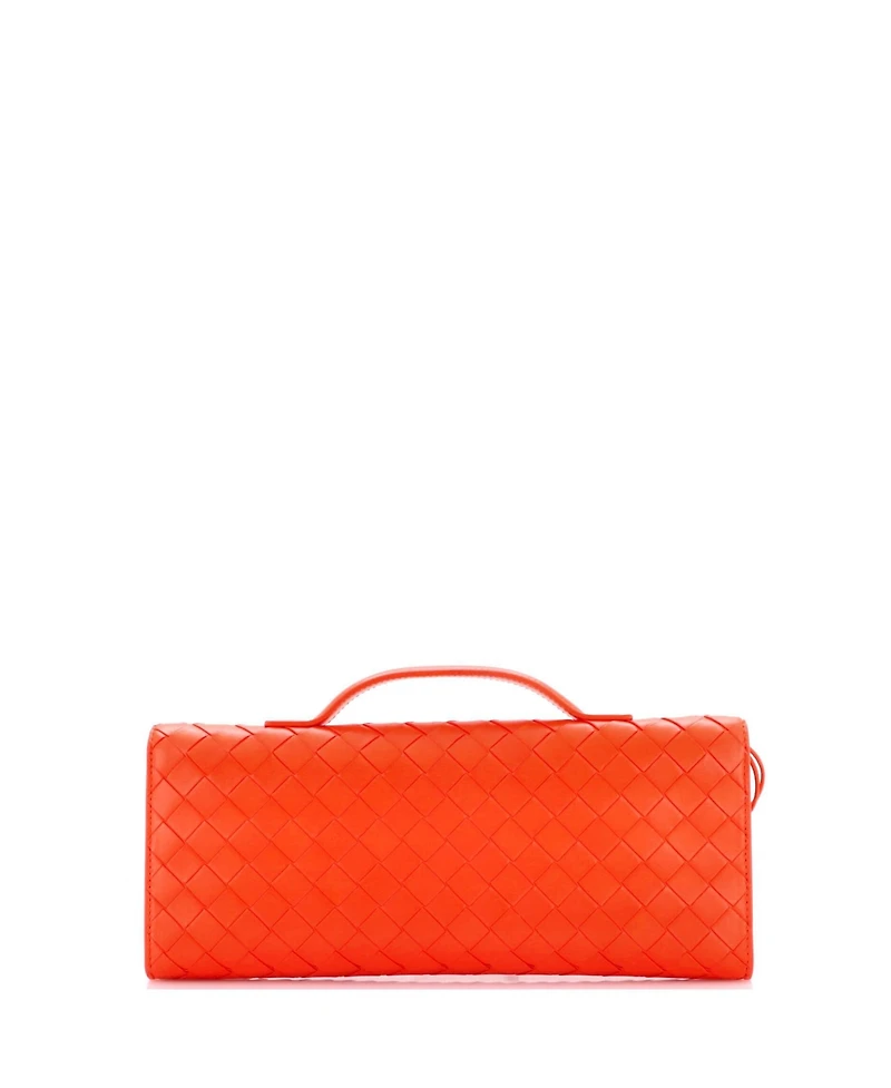 Pre-Owned Bottega Veneta Long Andiamo Top Handle Clutch Intrecciato Nappa