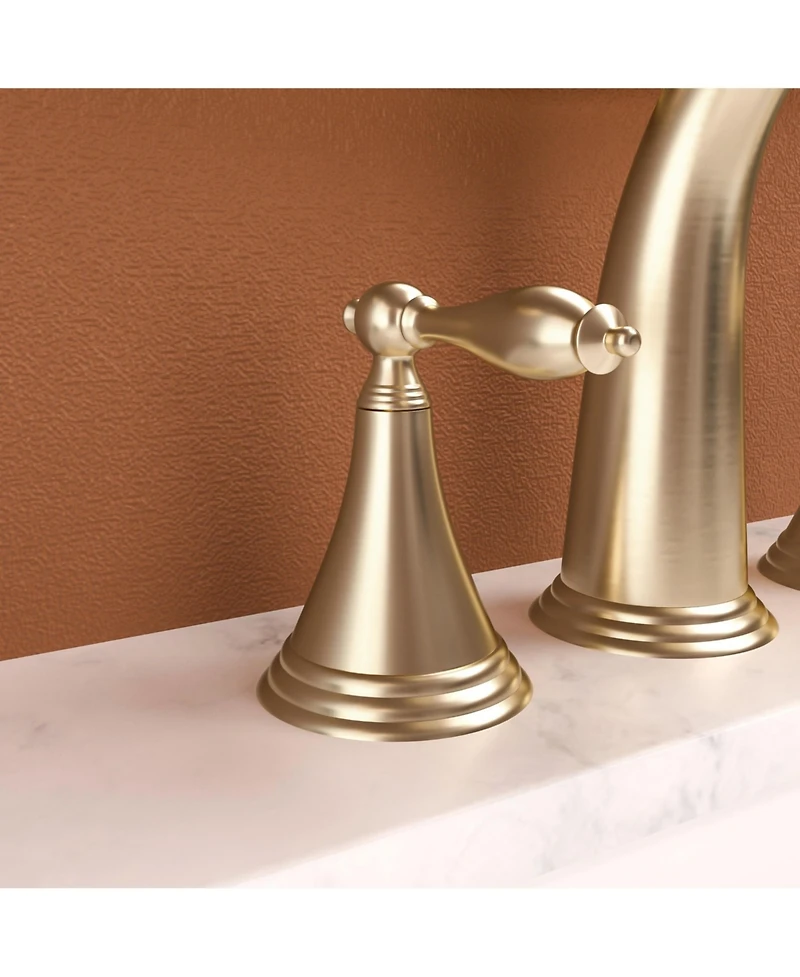 Phying 2 Handle Widespread Bathroom Faucet 3 Hole, with Pop Up Drain and 2 Water Supply Linesm