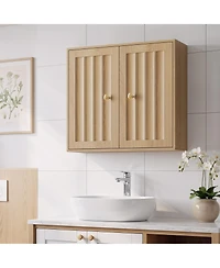 Phying Wall Mounted Bathroom Cabinet Double Door Medicine Cabinet Multipurpose Storage Cabinet for Bathroom Restroom and Hallway