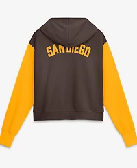 Nike Women's Brown/Gold San Diego Padres Cooperstown Collection Cropped Full-Zip Hoodie