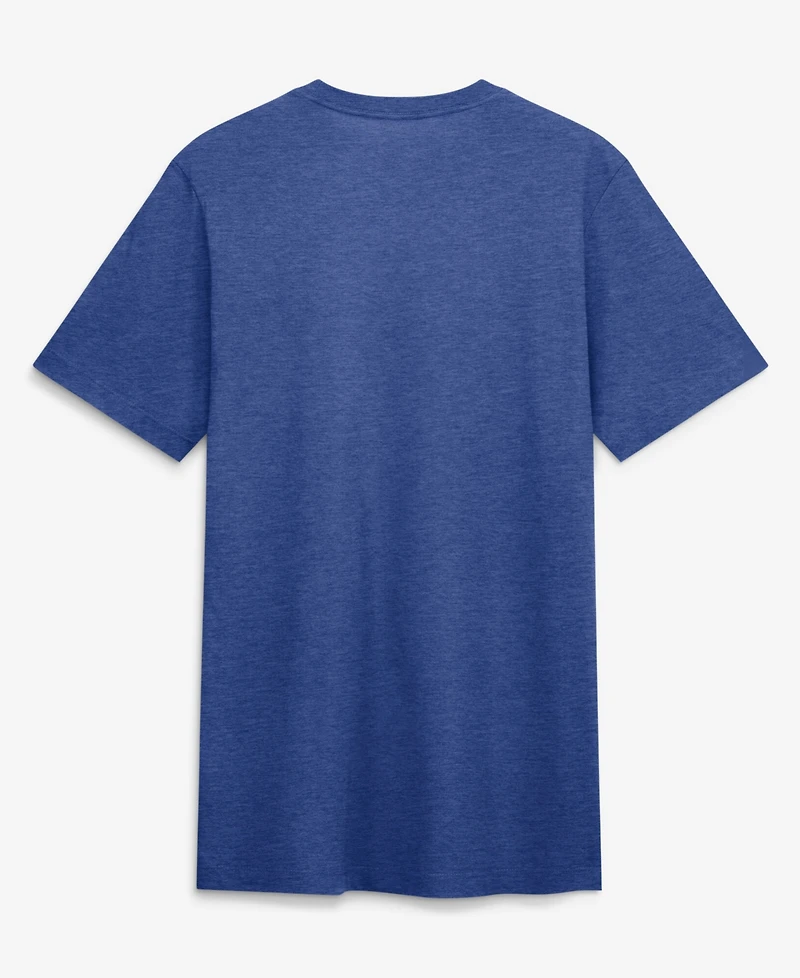 Nike Men's Heather Royal Los Angeles Dodgers Stacked Tri-Blend T-Shirt