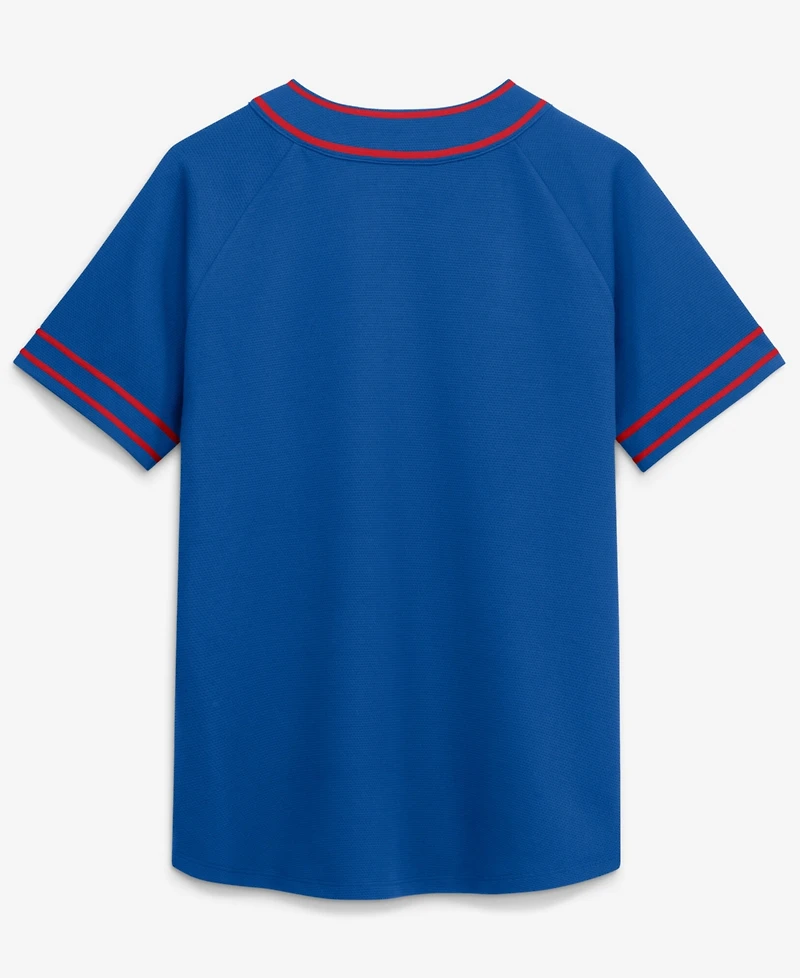Fanatics Women's Royal Texas Rangers Diva Race Ahead Raglan V-Neck T-Shirt