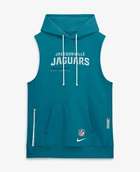 Nike Men's Teal Jacksonville Jaguars Sideline Standard Issue Dri-fit Sleeveless Hoodie
