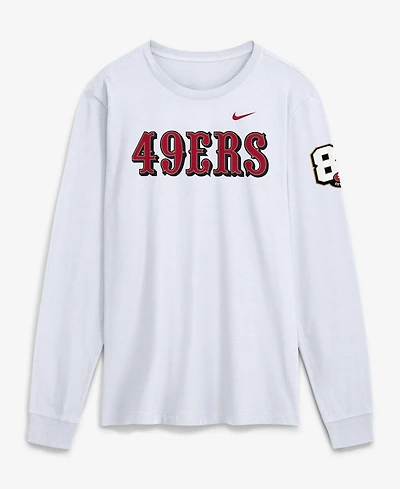 Nike Men's White San Francisco 49ers 80th Anniversary Goal Line Stand Long Sleeve T-Shirt