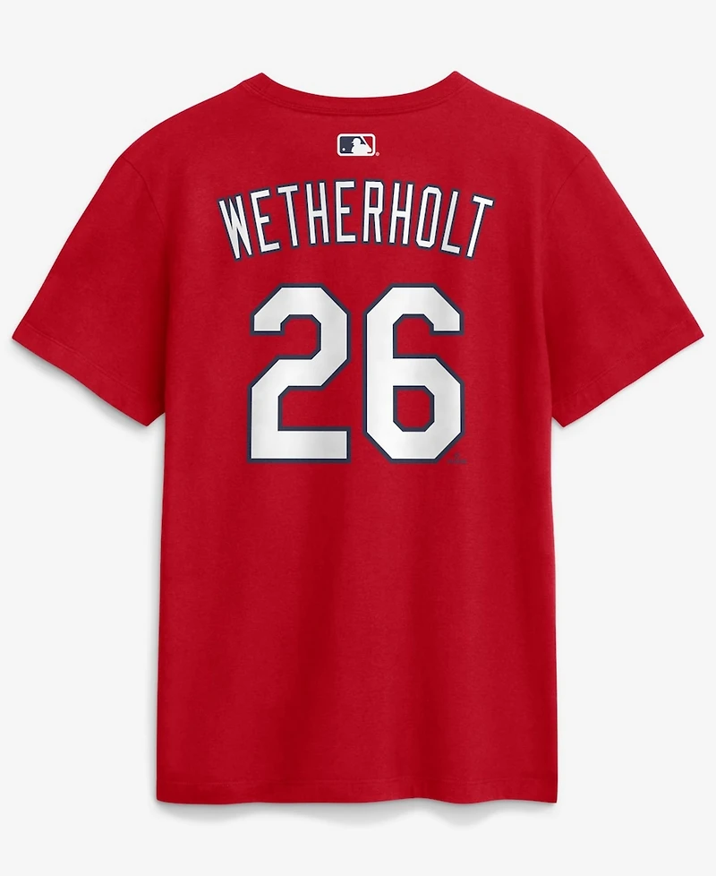Nike Men's Jj Wetherholt Red St. Louis Cardinals Name Number T-Shirt