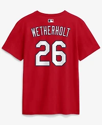 Nike Men's Jj Wetherholt Red St. Louis Cardinals Name Number T-Shirt