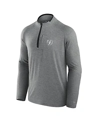Fanatics Men's and Women's Charcoal Las Vegas Raiders Front Office Performance Primary Quarter-Zip Jacket