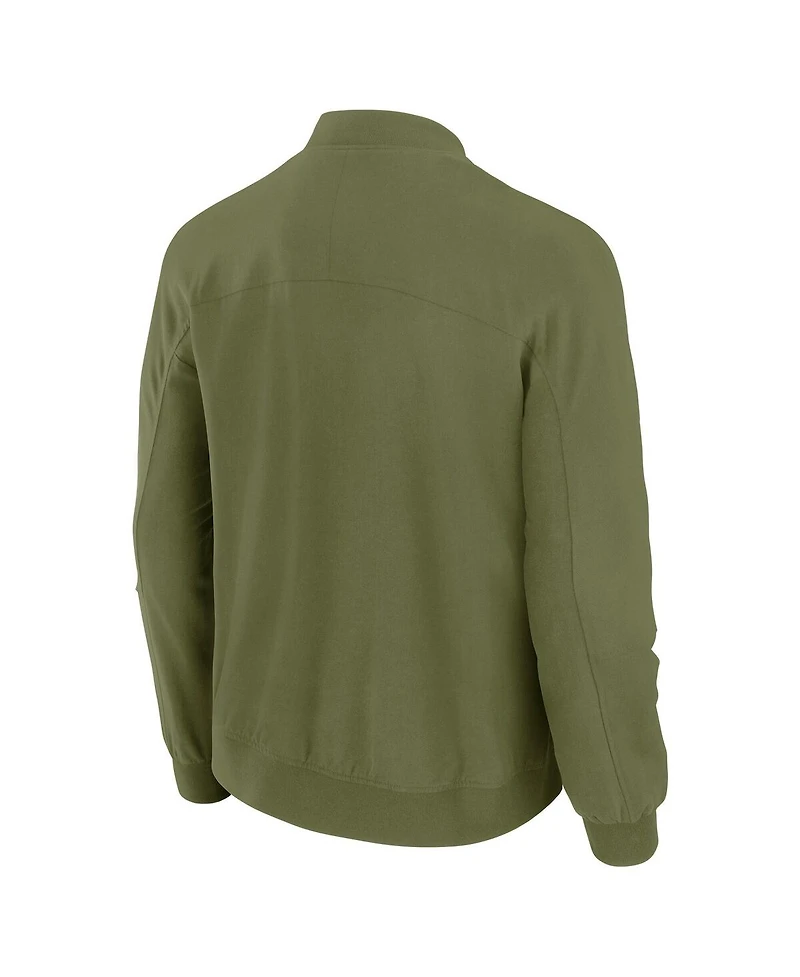 J. Palmer Men's Olive Pittsburgh Steelers Lightweight Cover-4 Tri-Blend Full-Zip Jacket