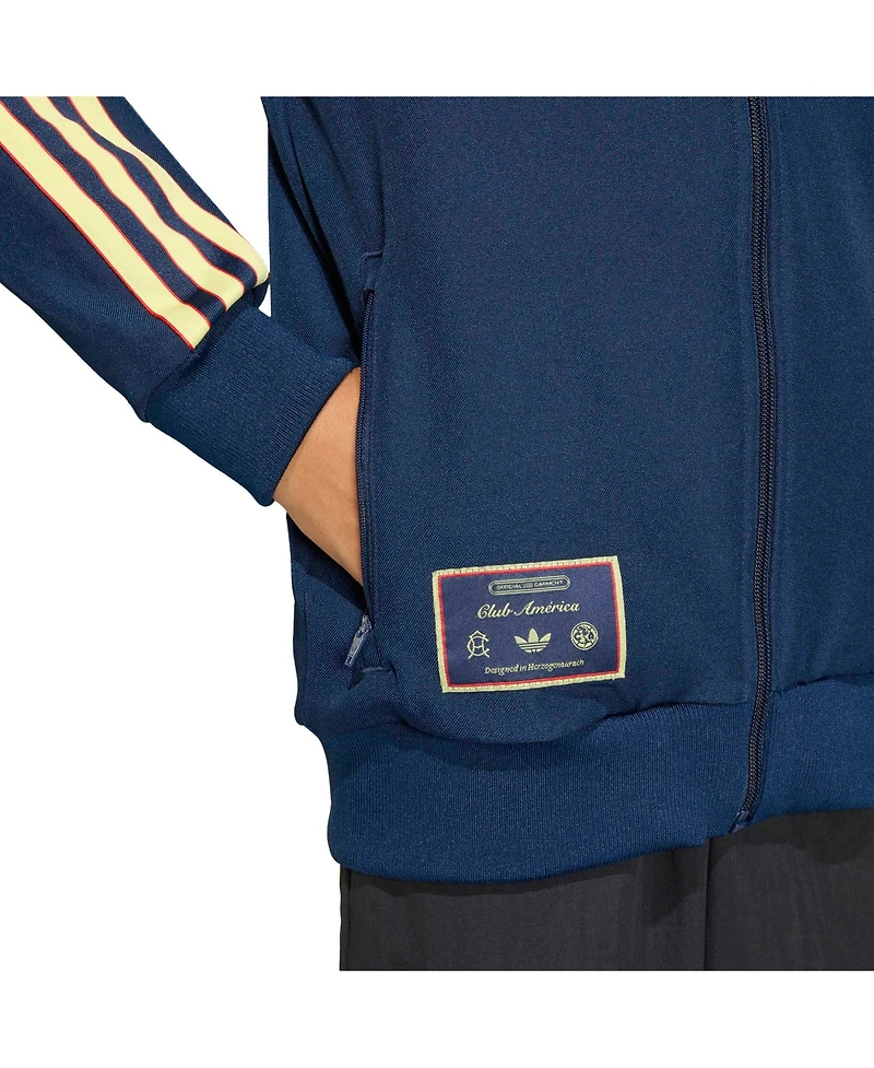 Adidas Big Boys and Girls Navy Club America Terrace Icons Full-Zip Track Top