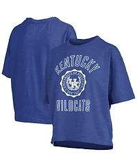 Pressbox Women's Royal Kentucky Wildcats Motley Crew Bishop Waist Length Oversized Slub T-Shirt