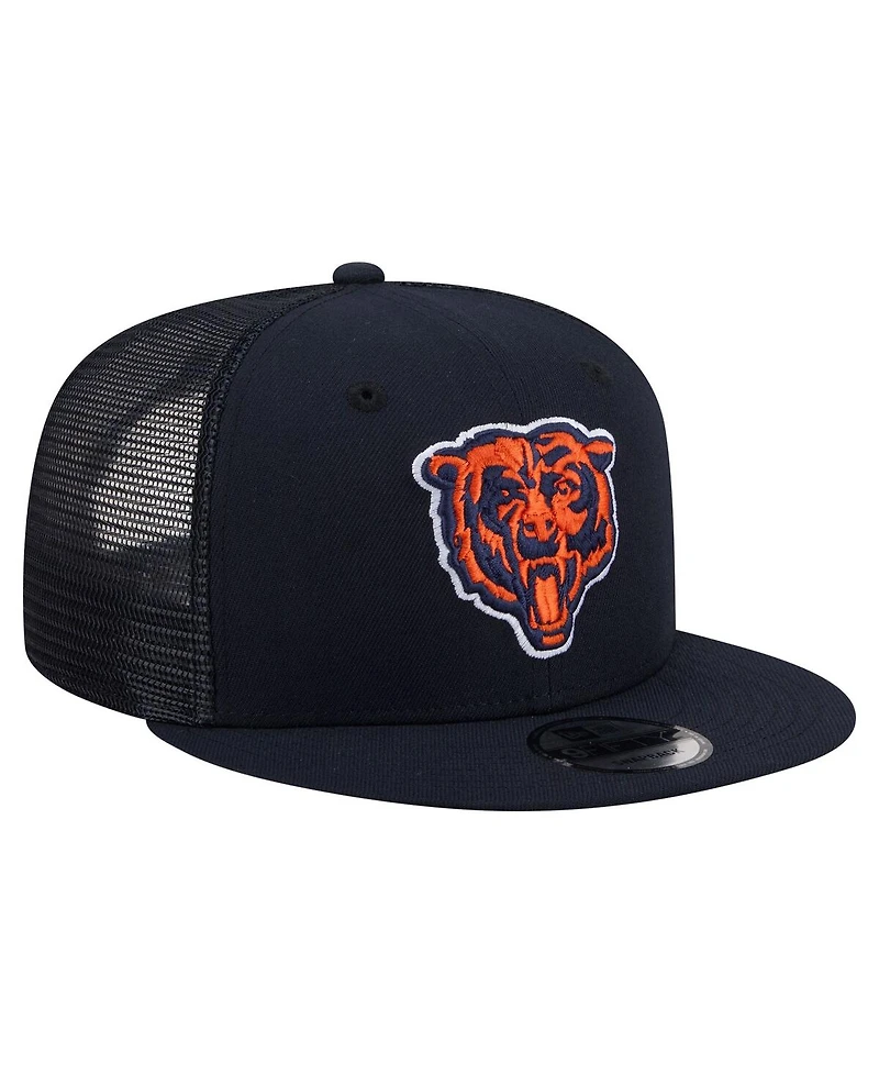 New Era Men's Navy Chicago Bears Core Team 9FIFTY Trucker Snapback Hat