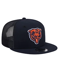 New Era Men's Navy Chicago Bears Core Team 9FIFTY Trucker Snapback Hat
