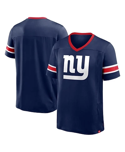 Fanatics Men's Navy New York Giants Hometown Premium Hashmark V-Neck T-Shirt