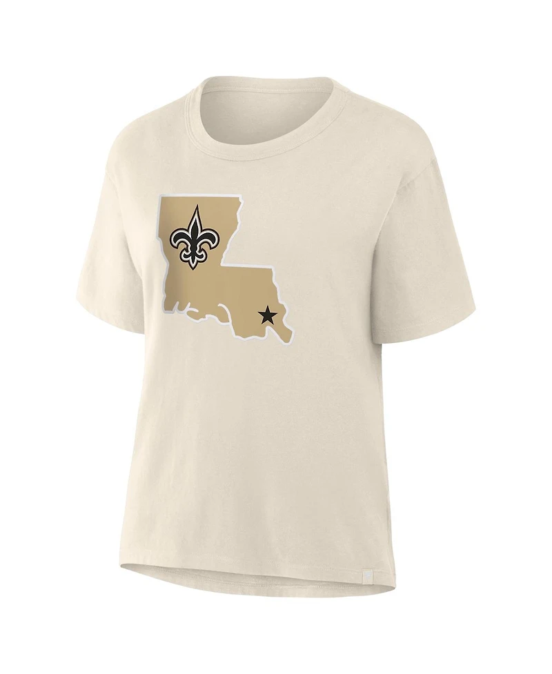 Fanatics Women's Cream New Orleans Saints Dove Legacy T-Shirt