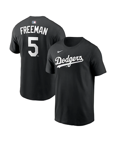 Nike Men's Freddie Freeman Black Los Angeles Dodgers Name Number T-Shirt
