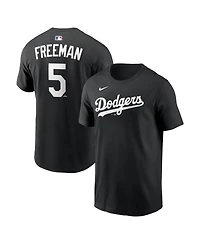 Nike Men's Freddie Freeman Black Los Angeles Dodgers Name Number T-Shirt