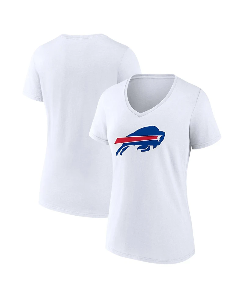 Logo Athletic Women's White Buffalo Bills Primary V-Neck T-Shirt