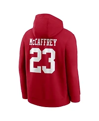 Nike Men's Christian McCaffrey Scarlet San Francisco 49ers Name Number Hoodie