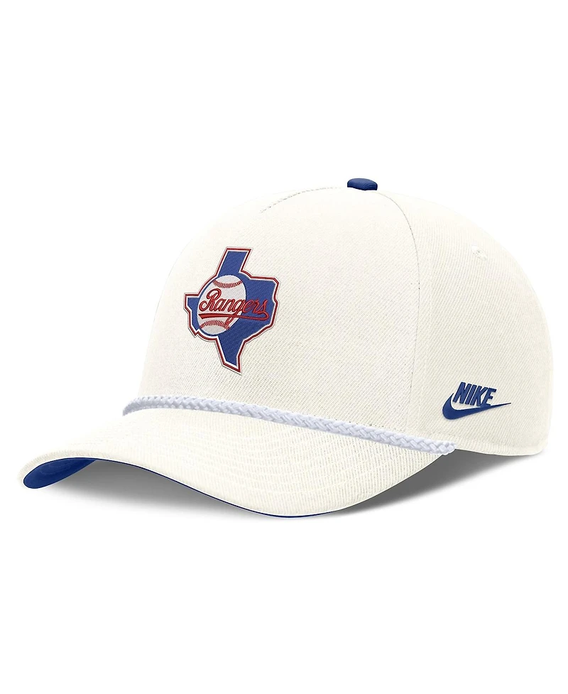 Nike Men's Cream Texas Rangers Cooperstown Rise Adjustable Hat