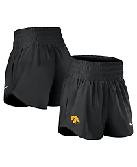 Nike Women's Black Iowa Hawkeyes Performance One Dri-fit High-Rise Shorts