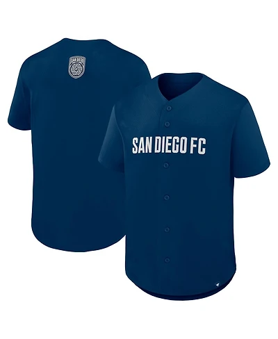 Fanatics Men's Navy San Diego Fc Maximum Intensity Button-Up Jersey