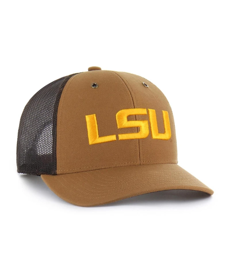 '47 Brand X Carhartt Men's and Women's Brown Lsu Tigers Trucker Adjustable Hat