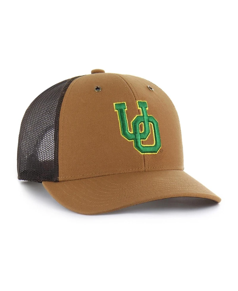 '47 Brand X Carhartt Men's and Women's Brown Oregon Ducks Trucker Adjustable Hat