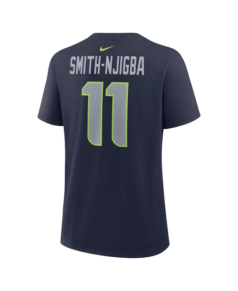 Nike Women's Jaxon Smith-Njigba Navy Seattle Seahawks Player Name Number T-Shirt