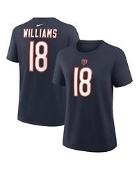 Nike Women's Caleb Williams Navy Chicago Bears Player Name Number T-Shirt