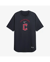 Nike Men's Navy Cleveland Guardians Authentic Collection Batting Practice Pre-Game Raglan Dri-fit Top
