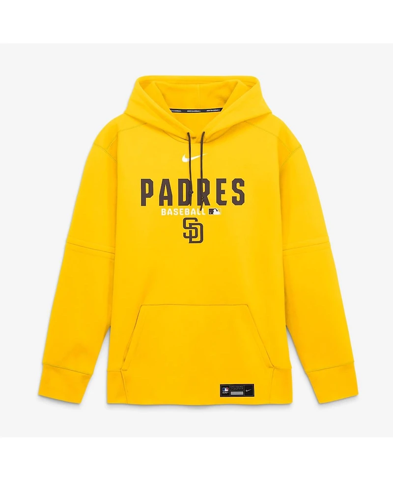 Nike Men's Gold San Diego Padres Authentic Collection Therma-fit Hoodie