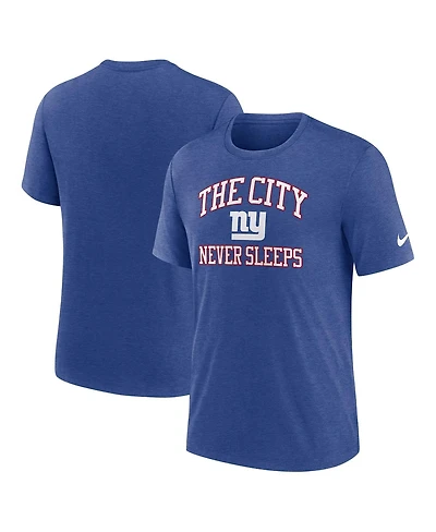 Nike Men's Royal New York Giants The City Never Sleeps Tri-Blend T-Shirt