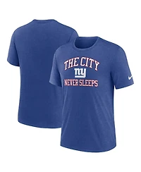 Nike Men's Royal New York Giants The City Never Sleeps Tri-Blend T-Shirt
