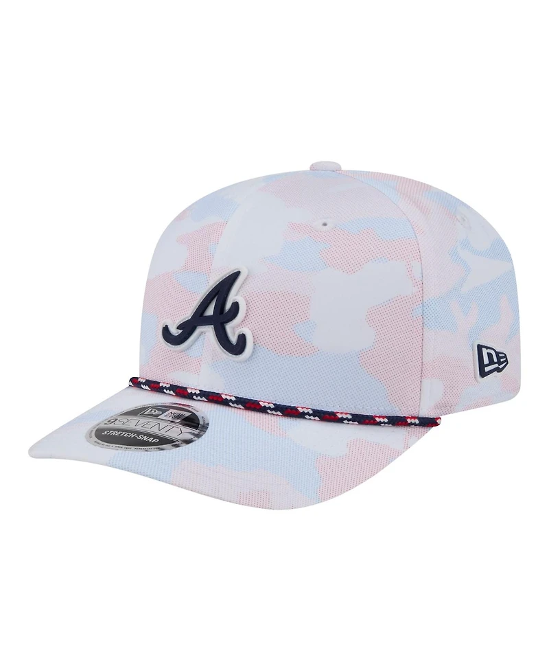 New Era Men's White Atlanta Braves Camo Rope 9SEVENTY Adjustable Hat