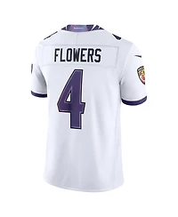 Nike Men's Zay Flowers White Baltimore Ravens Vapor F.u.s.e. Sewn Down Limited Jersey