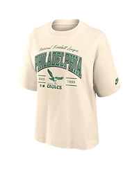 Nike Women's Cream Philadelphia Eagles Vintage Mod Boxy T-Shirt