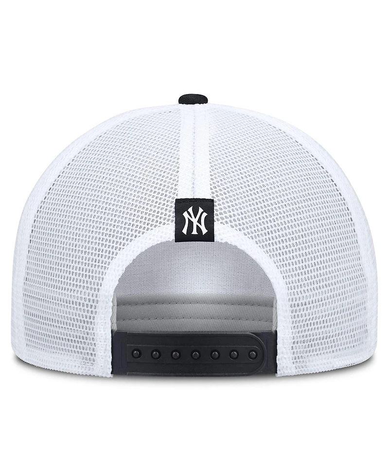 Nike Men's Khaki/Navy New York Yankees Rise A-Frame Trucker Adjustable Hat