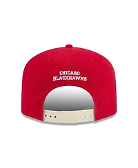 New Era Men's Red Chicago Blackhawks Throwback Stanley Cup Champions Side Patch 19TWENTY Adjustable Hat