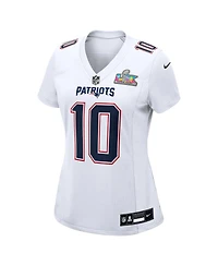 Nike Women's Drake Maye White New England Patriots Super Bowl Lx Patch Tundra Fashion Game Jersey