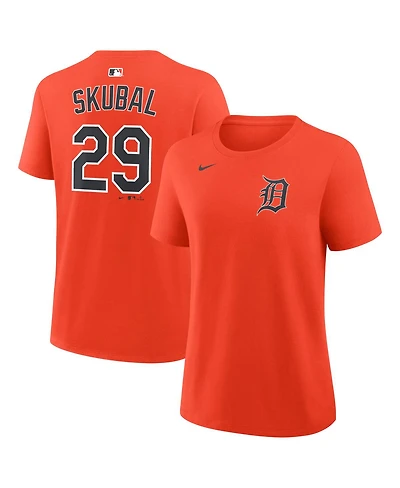 Nike Women's Tarik Skubal Orange Detroit Tigers Name Number T-Shirt