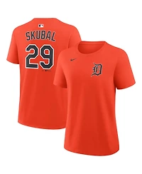 Nike Women's Tarik Skubal Orange Detroit Tigers Name Number T-Shirt