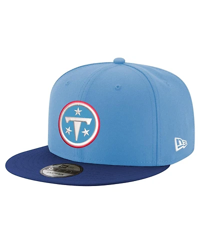 New Era Men's Light Blue/Navy Tennessee Titans Primary Logo 9FIFTY Snapback Hat
