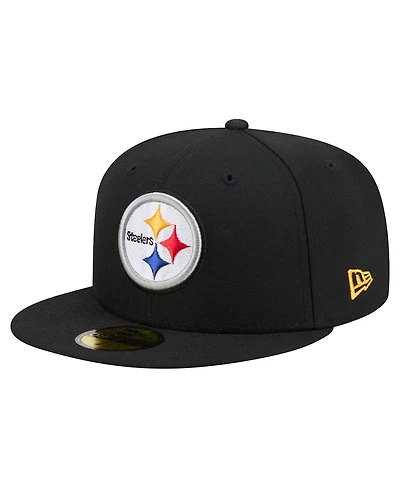 New Era Men's Black Pittsburgh Steelers 59FIFTY Fitted Hat