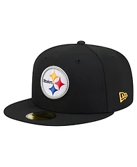 New Era Men's Black Pittsburgh Steelers 59FIFTY Fitted Hat
